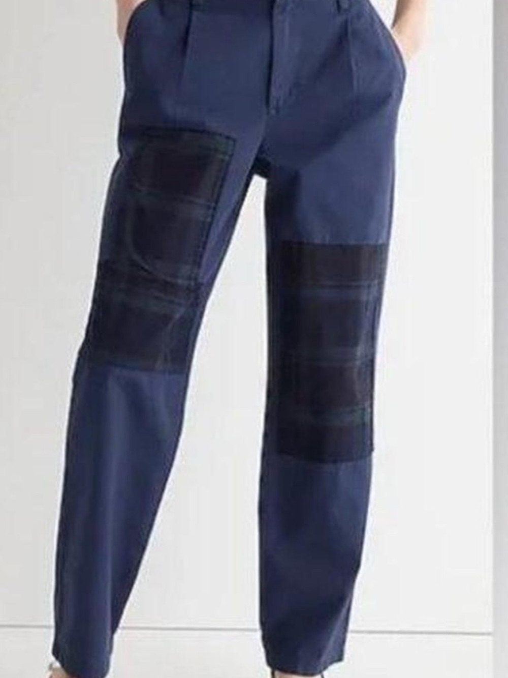 Jcrew size 30 Navy pleated Patchwork  Pants
